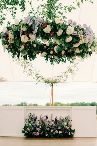 paisley and jade specialty rentals at this tented Maryland wedding