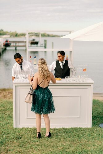 paisley and jade specialty rentals at this tented Maryland wedding