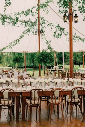 paisley and jade specialty rentals at this tented Maryland wedding