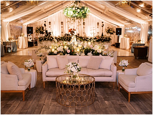 paisley and jade specialty rentals for elegant neutral country club of virginia wedding
