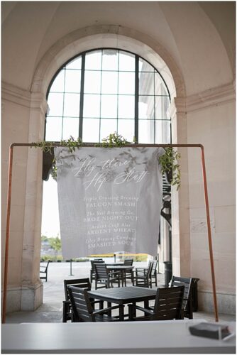 paisley and jade specialty wedding rentals at this modern science museum of virginia wedding