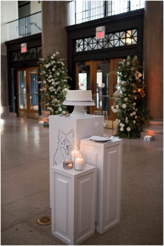 paisley and jade specialty wedding rentals at this modern science museum of virginia wedding