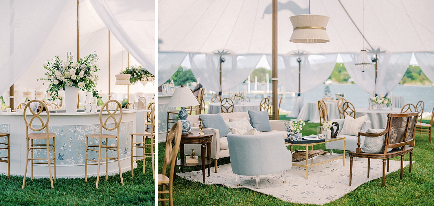 coastal wedding reception