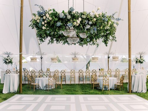 Coastal Inspired Tented Wedding Reception