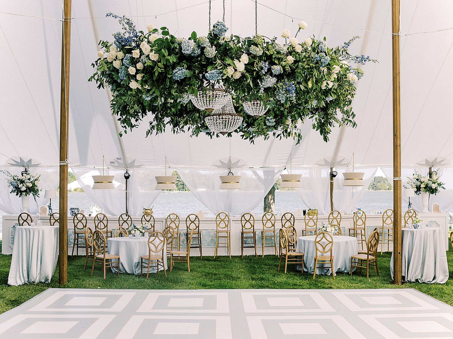 Coastal Inspired Tented Wedding Reception