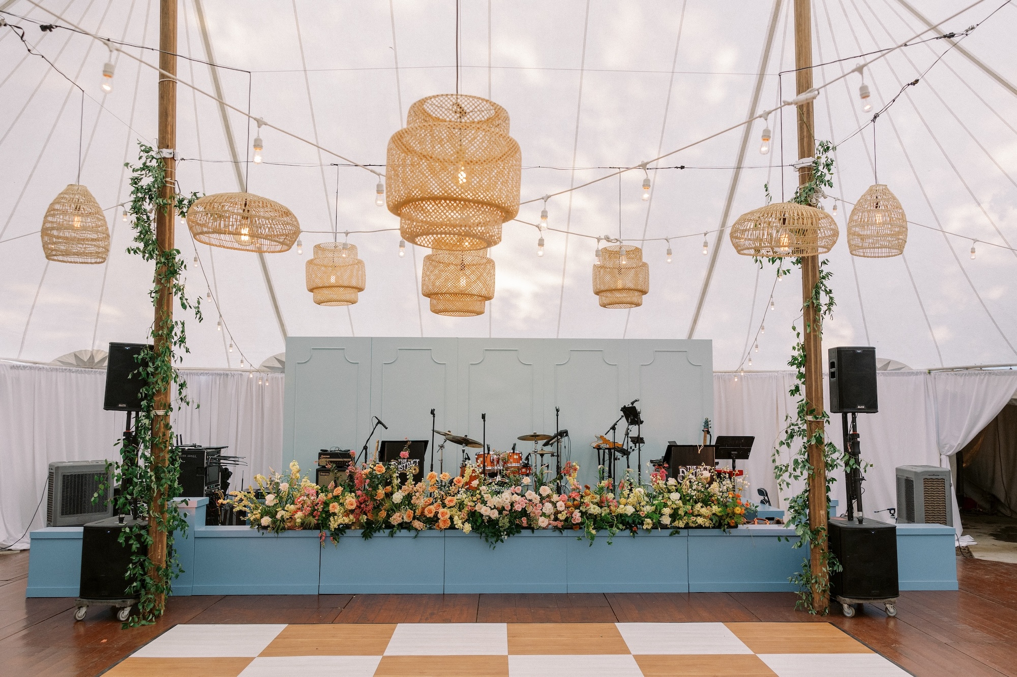 stage wrap and backdrop statement pieces