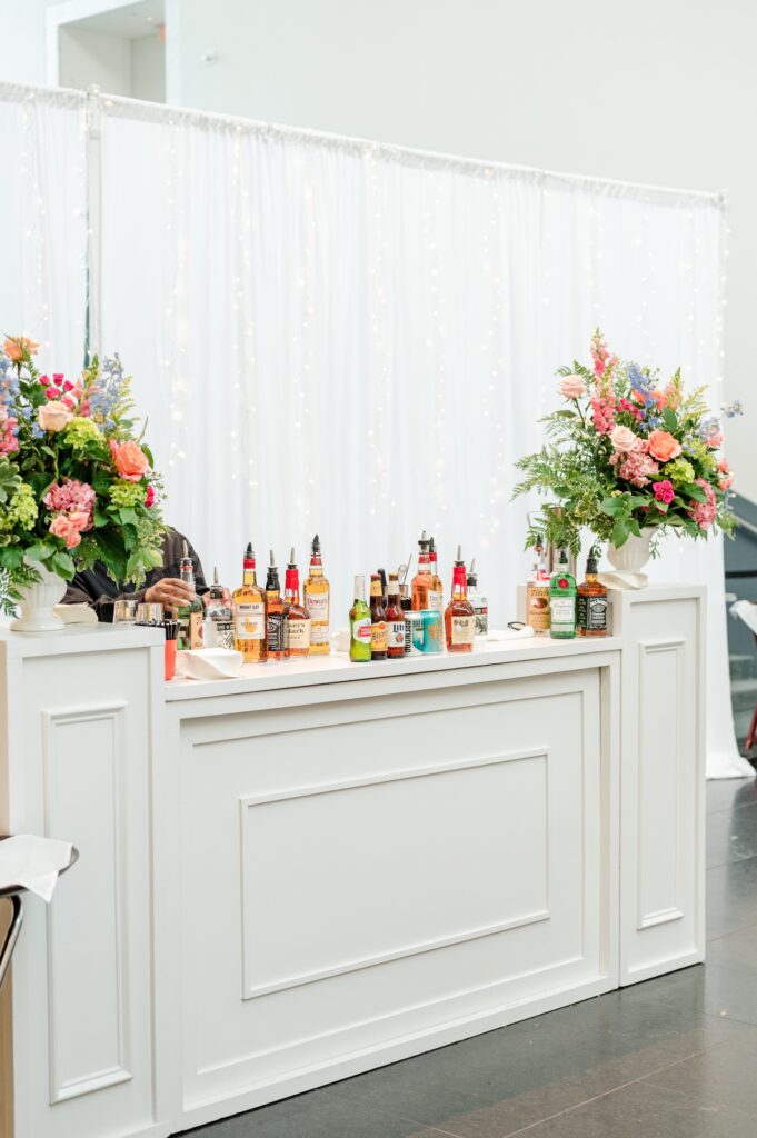 white shadowbox bar