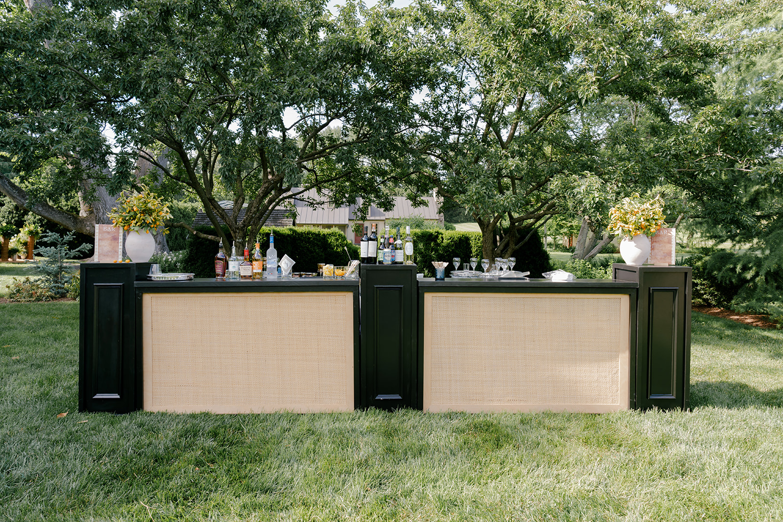 black slatted bar