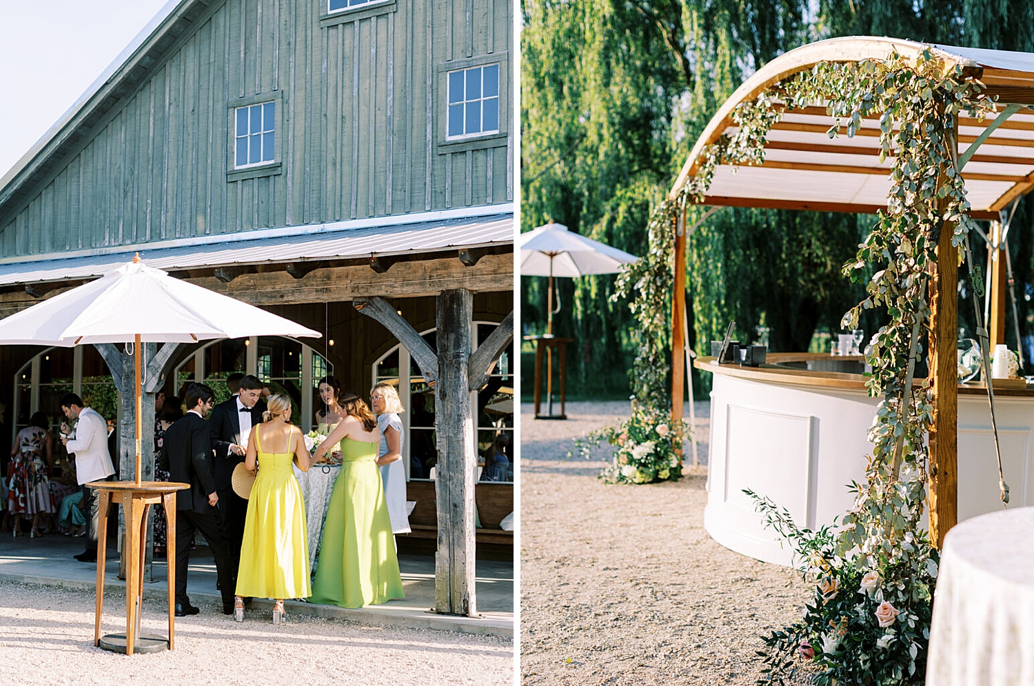 garden party wedding cocktail party