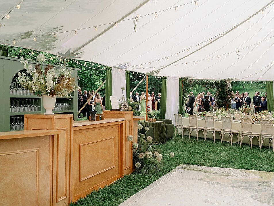 custom bar and shelving wedding rentals