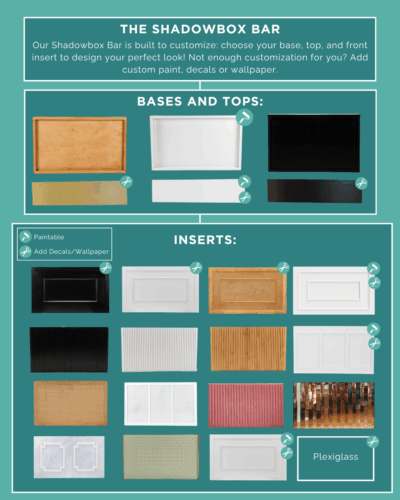 The Shadowbox Bar - Base and Top Options
