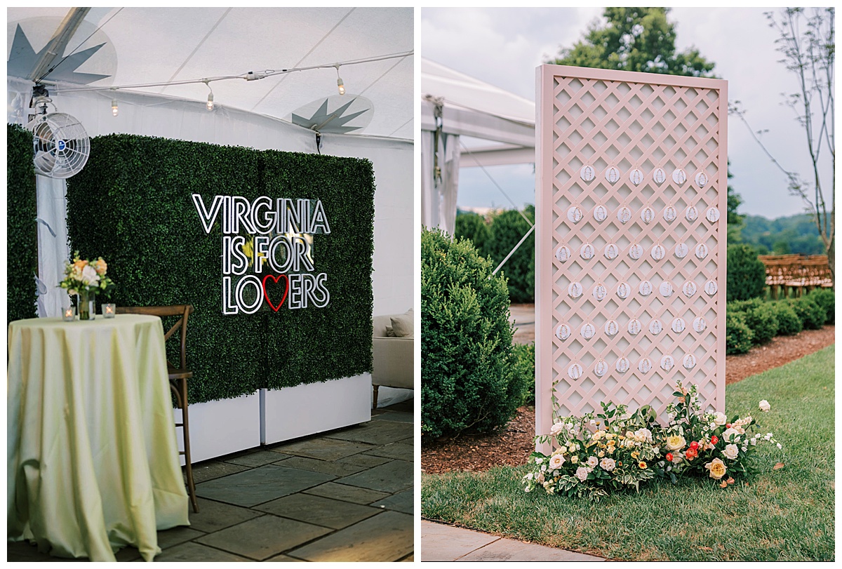 freestanding escort card display wedding rentals