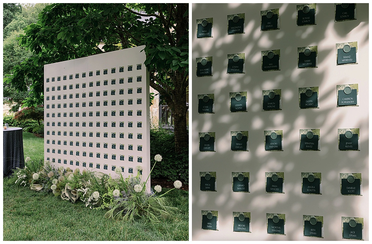 wedding escort card display rental