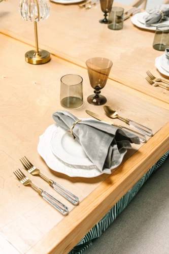 double wood table topper