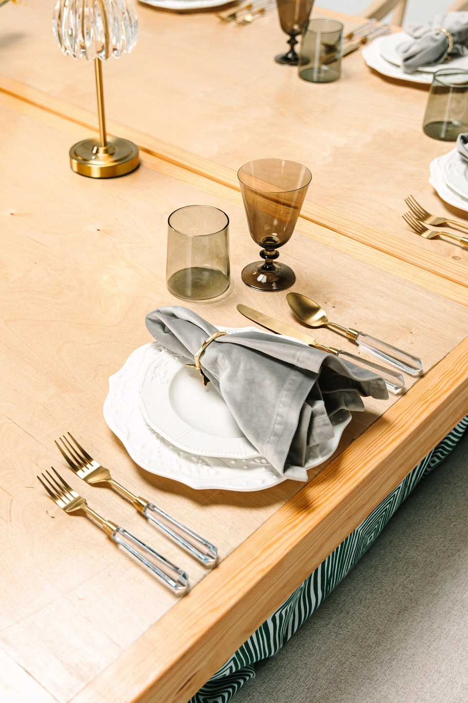 double wood table topper